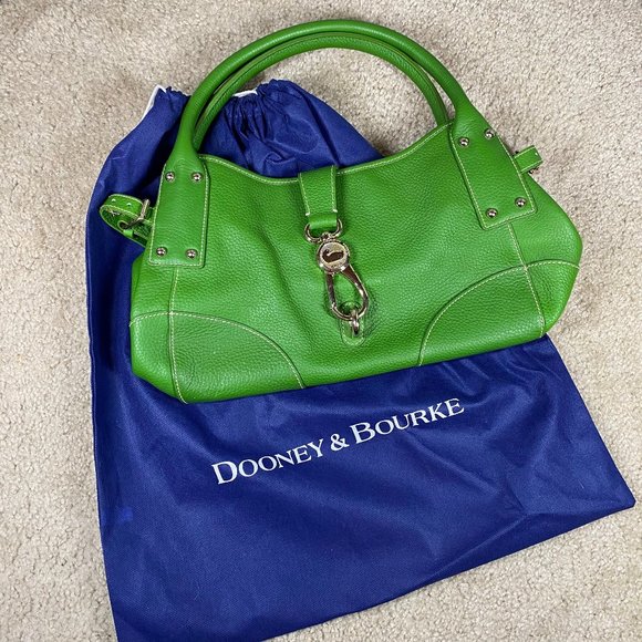 Dooney & Bourke Logo Lock Shoulder Bag Green NWOT - Picture 2 of 16